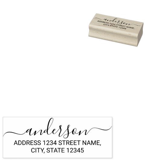 スクリプモダントファミリ名差出人住所 ラバースタンプ (押印)