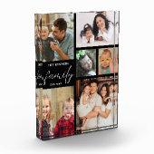 スクリプモダントファミリ名6写真コラージブラック フォトブロック (左)