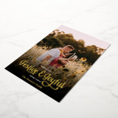 スクリプモダントフェスティバルとJoyful Red水玉模様 箔シーズンカード (回転した状態)