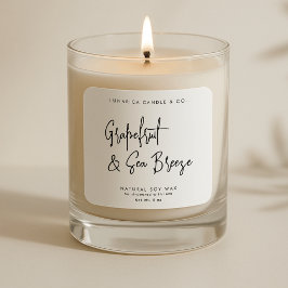 スクリプモダントフォント、キャンドルラベル スクエアシール