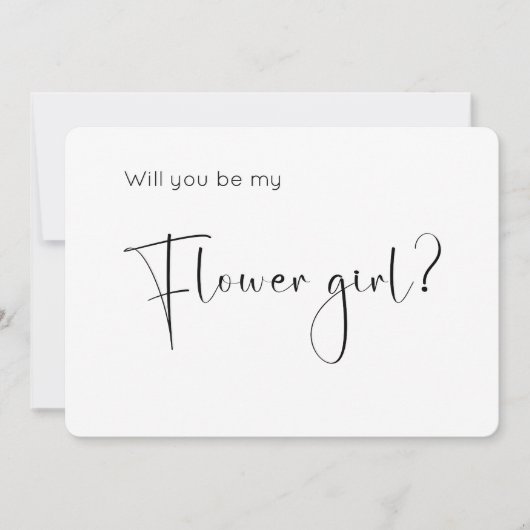 スクリプモダントフラワーガール提案招待状 (正面)