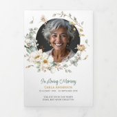 スクリプモダントフローラ2写真の葬儀/メモリアル 三つ折りプログラム (カバー)