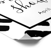 スクリプモダントブライダルシャワーのウェルカムサイン ポスター (角)