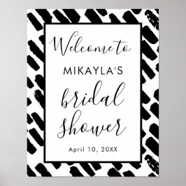 スクリプモダントブライダルシャワーのウェルカムサイン ポスター