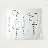 スクリプモダントブライダルシャワーへようこそ背景 タペストリー (正面(横))