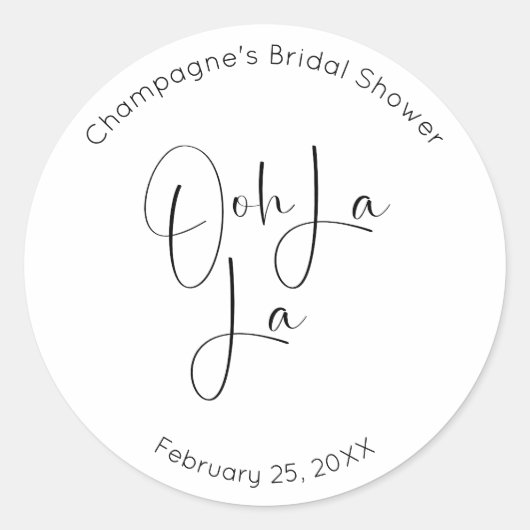 スクリプモダントブライダルシャワーオーララ ラウンドシール (正面)