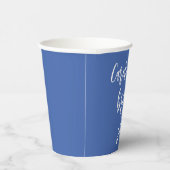 スクリプモダントブライダルシャワーカスタム青フランスの色 紙コップ (右)