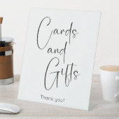 スクリプモダントブライダルシャワーカードとギフト 台座サイン (インサイチュ)