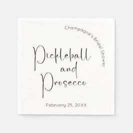 スクリプモダントブライダルシャワーピックルボール&プロセッコ スタンダードカクテルナプキン