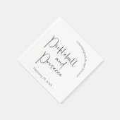 スクリプモダントブライダルシャワーピックルボール&プロセッコ スタンダードカクテルナプキン (角)