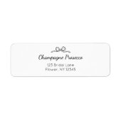 スクリプモダントブライダルシャワーボウアドレス ラベル (正面)