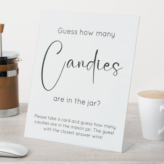 スクリプモダントブライダルシャワー数の推測 台座サイン (インサイチュ)