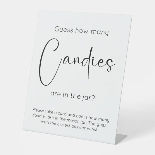 スクリプモダントブライダルシャワー数の推測 台座サイン (正面)