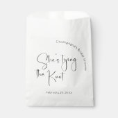 スクリプモダントブライダルシャワー結び目 フェイバーバッグ (正面)