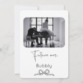 スクリプモダントブライダルシャワー結び目 招待状 (裏面)