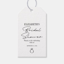 スクリプモダントブライダルシャワー ギフトタグ