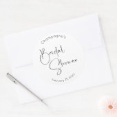 スクリプモダントブライダルシャワー ラウンドシール (封筒)