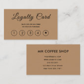 スクリプモダントブラウンシンプル ロイヤリティカード (正面/裏面)