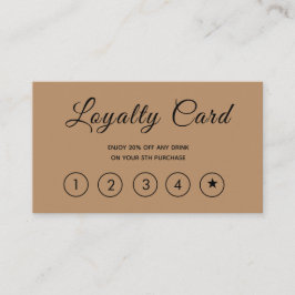 スクリプモダントブラウンシンプル ロイヤリティカード
