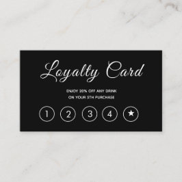 スクリプモダントブラックシンプル ロイヤリティカード