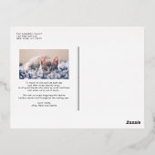 スクリプモダントブルーハッピーハヌカー写真 箔シーズンポストカード (裏面)