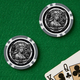 スクリプモダントブルー金ゴールドメイドサインカスタム《星座》乙女座 ポーカーチップ