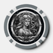 スクリプモダントブルー金ゴールドメイドサインカスタム《星座》乙女座 ポーカーチップ (裏面)