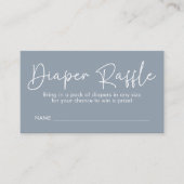 スクリプモダントブルーOhベビーシンプルおむつラッフル エンクロージャーカード (正面)