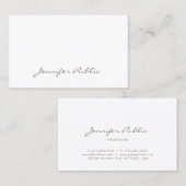 スクリプモダントプロフェッショナルプ素晴らしリーンプレーンユニーク 名刺 (正面/裏面)