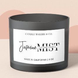 スクリプモダントプロフェッショナル白黒キャンドル 長方形シール