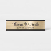 スクリプモダントプロフェッショナル金ゴールド デスクネームプレート (正面)