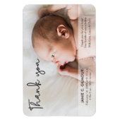 スクリプモダントベビー写真ありがとう マグネット (縦)