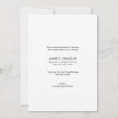 スクリプモダントベビー写真の生誕発表 サンキューカード (裏面)