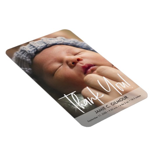 スクリプモダントベビー写真の生誕発表 マグネット (右側)