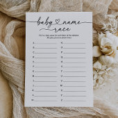 スクリプモダントベビー名レースベビーシャワーゲーム 招待状