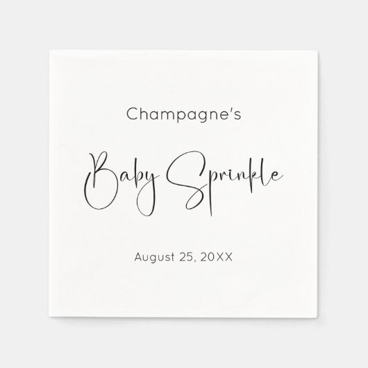 スクリプモダントベビー散布 スタンダードカクテルナプキン (正面)