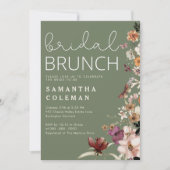 スクリプモダントボホワイルドフォワーブライダルシャワーブランチ 招待状 (正面)