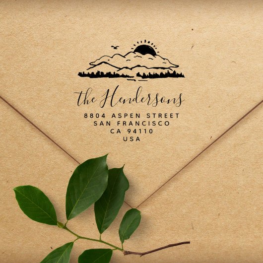 スクリプモダントマウンテンズファミリー差出人住所 ラバースタンプ