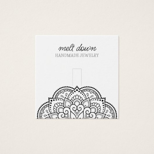 スクリプモダントマンダラリングや輪ジュエリー表示カード (正面)