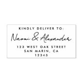 スクリプモダントミニマルウェディングRSVP差出人住所 セルフインキングスタンプ (デザイン)