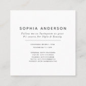スクリプモダントミニマルシンプルフォトソーシャルメディア コーリングカード (裏面)