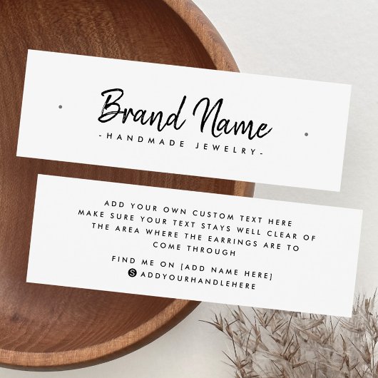 スクリプモダントミニマルスタッドイヤリング表示カード