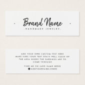 スクリプモダントミニマルスタッドイヤリング表示カード (正面&裏面)