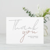 スクリプモダントミニマルフォトベビーシャワー サンキューカード (スタンド正面)