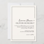 スクリプモダントミニマルフレーム結婚式招待状 招待状 (正面)