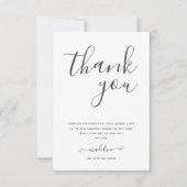 スクリプモダントミニマルブライダルシャワーサンキューカード カード (正面)