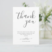 スクリプモダントミニマルブライダルシャワーサンキューカード カード (スタンド正面)