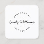 スクリプモダントミニマルロゴによる手カスタム作 スクエア名刺 (正面)