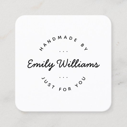 スクリプモダントミニマルロゴによる手カスタム作 スクエア名刺 (正面)