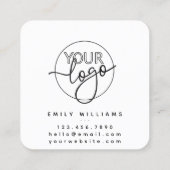 スクリプモダントミニマルロゴによる手カスタム作 スクエア名刺 (裏面)